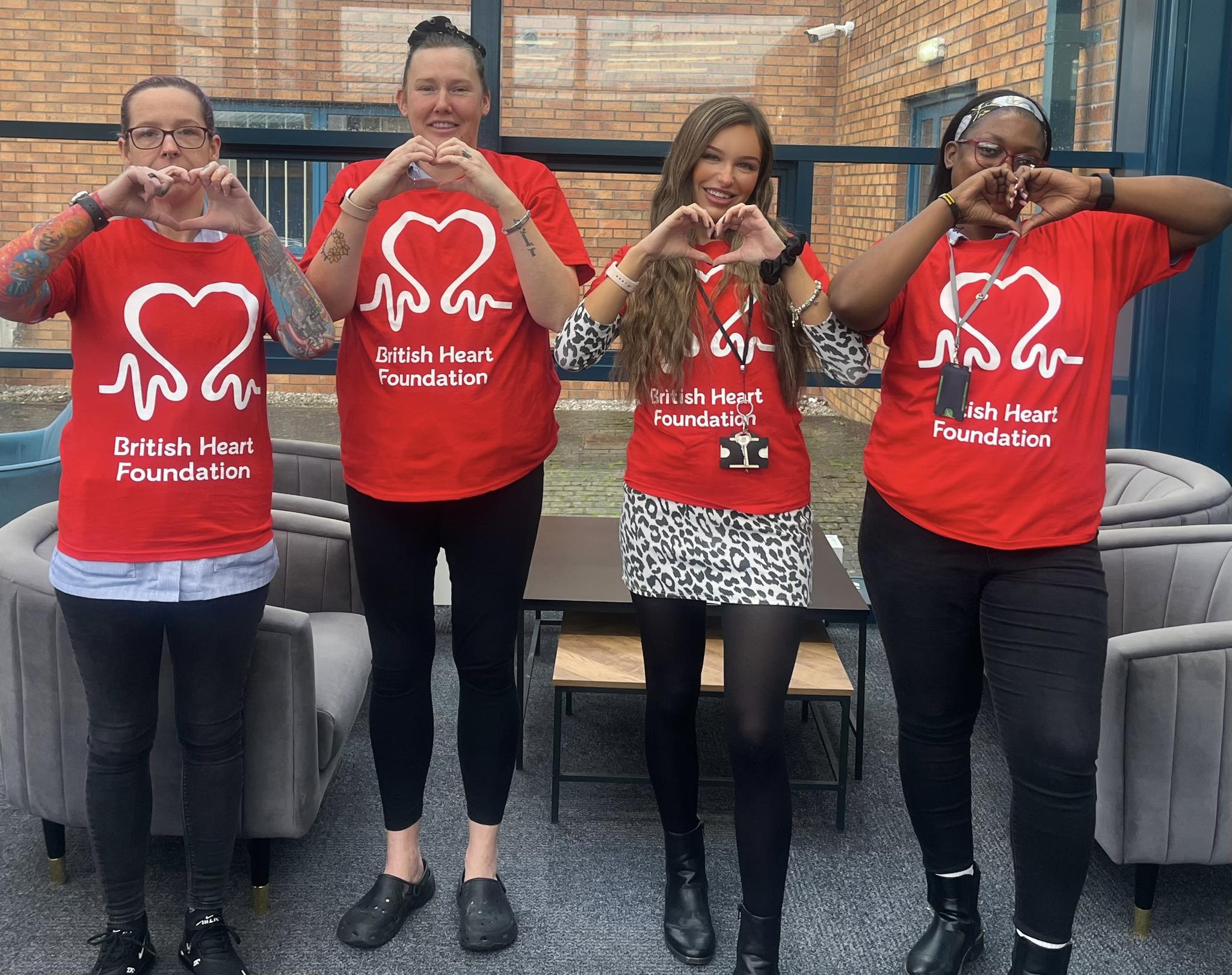 Team picture with BHF t-shirts on